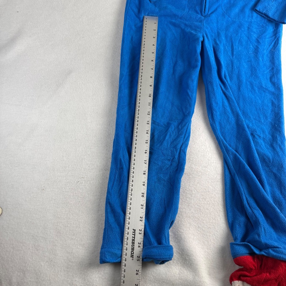 Superman Kids Fleece Union Suit One Piece Pajamas Detachable Feet Blue Red S - Picture 7 of 10